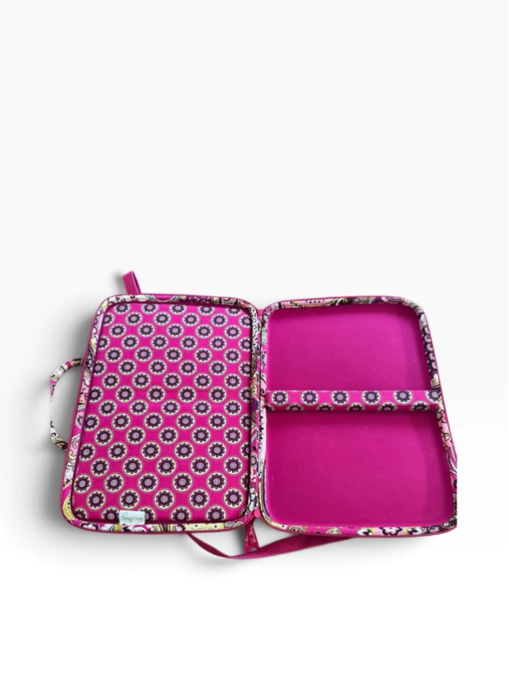Vera Bradley Very Berry Paisley Hard Shell Laptop Case Bag Briefcase Work School